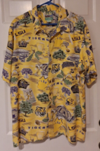 VTG Reyn Spooner LSU Tigers Football Baseball Button Up Shirt  2XL Made in USA - £24.45 GBP