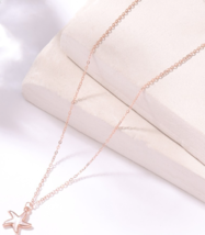 925 Sterling Silver Rose Gold Plated MOP Star Pendant Necklace Jewelry F... - $90.99 CAD