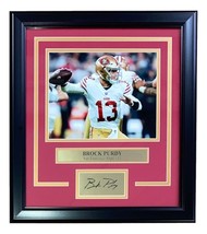 Brock Purdy Framed 8x10 San Francisco 49ers Photo w/ Laser Engraved Signature - £69.02 GBP