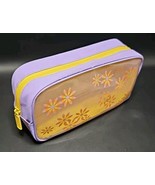 Clinique Makeup Bag Purple Yellow Orange Floral Daisies Flower Power 8x4... - $21.65 CAD