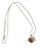  Justice Girls Necklace Gold Tone Smiley Face Pendant Costume  Jewelry - £4.37 GBP
