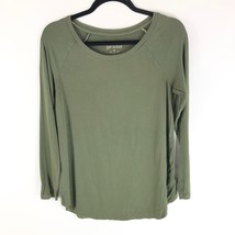 American Eagle Womens Top Soft &amp; Sexy T Long Sleeve Knit Stretch Olive Green S - £6.16 GBP