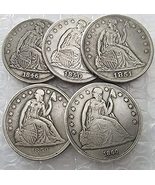 Rare Antique United States Full Set 1846-1860 5pcs Seated Liberty Dollar... - £27.61 GBP