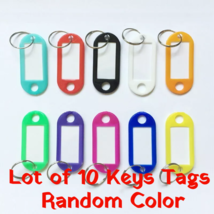Plastic Key Tags ID Label Name Luggage Car Tags Split Ring Baggage Chain... - €8,15 EUR