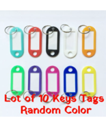 Plastic Key Tags ID Label Name Luggage Car Tags Split Ring Baggage Chain... - €8,15 EUR