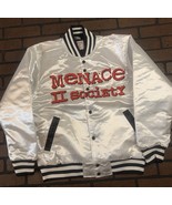 MENACE II SOCIETY Headgear Classics Streetwear White Jacket~Never Worn~L... - £116.08 GBP