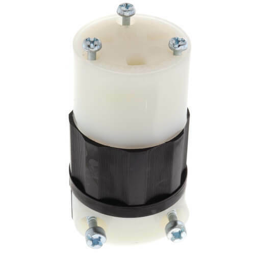 Leviton 15 Amp 250-Volt Straight Blade Grounding Connector, Black/White - $11.87