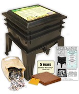 Worm Factory BASIC, 3 Tray Composter Black, Made in USA, Natures Footprint - €95,54 EUR