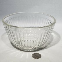 Pyrex Clear Glass 3 Cup Ribbed Mixing Bowl 7401-S 750 mL 6&quot; x 3.5&quot; EUC USA - £10.16 GBP