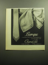 1958 Charvet et Fils Baroque Tie and Handkerchief Advertisement - £14.45 GBP