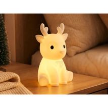 Cute Deer Night Light LED Lamp Battery Operated Kids Nursery Bedroom Tab... - $15.68