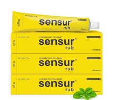 Sensur Natural &amp; Ayurvedic Rub ointment 10gm x 3 Back Muscle Pain Fast R... - £11.98 GBP