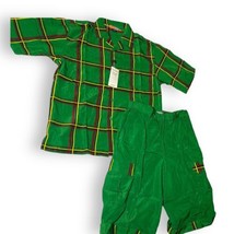 NOS Regal Wear Mens XL Matching Green Button Up Shirt And Shorts Matchin... - £15.79 GBP