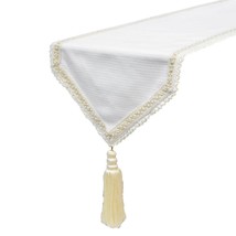 Pearl Radiance - Ivory Jute Decorative Table Runner - £51.11 GBP+