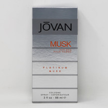 Jovan Musk For Men Platinum Musk 3 Oz 88 Ml Cologne Spray For Him New In Box - £33.21 GBP