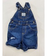 Carter&#39;s Shortalls Denim Infant Boys Size 12 Months Blue Jean Short Over... - £7.39 GBP