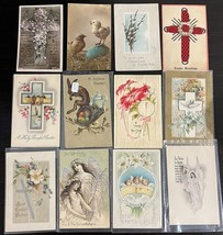 Antique Easter Postcards From 1900s  Lot 12 Various Posted &amp; Unposted - $19.30