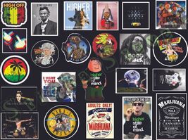 132 individual weed theme 420 Vinyl Sticker Decals H X 6 Pack - $34.60