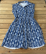 pink sophie NWT $54.50 women’s batik print MIDI dress size L blue R1 - £12.03 GBP