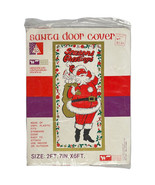 Vintage Christmas Red Santa Door Cover Vinyl 2&#39;7&#39; x 6&#39; Decoration New In... - $18.80