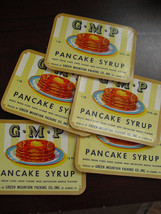 Lot of 5 Vintage 1940s Unused Food Labels - G M P Pancake Syrup - $16.83