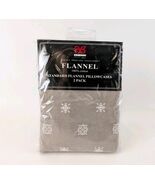 Bibb Home Flannel Standard Pillowcases 2 Pack 100% Cotton Taupe Beige Me... - $18.90