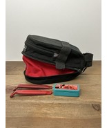 Vintage Nashbar Wedge Saddle Bag Under Seat Bike Large Black &amp; Red Expan... - $751.72 MXN