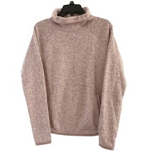 Tek Gear S Small Fleece Pullover Womens Pink High Neck Long Raglan Sleeve Pocket - £10.38 GBP