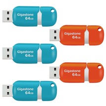 V10 64Gb 5-Pack Usb 2.0 Flash Drive Thumb Drive Memory Stick Pen Drive Capless R - £41.75 GBP