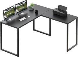 Mission L-Shaped Home Computer Desk, 48&quot; By Shw, In Black. - £102.08 GBP