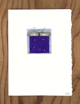 Purple and Silver Gift Box with Rhinestones Greeting Card - £7.59 GBP