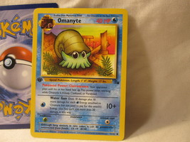 1999 Pokemon Card #52/62: Omanyte, Fossil Set - 1st Edition - £3.93 GBP
