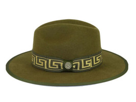 Men Bruno Capelo Dress Hat Australian Wool Pinch Front Fedora WE976 Olive Green - £56.29 GBP