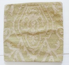 Pottery Barn Pillow Sham Cover Heavywt Wool Blend Zipper Green/Oatmeal india 19&quot; - £47.11 GBP