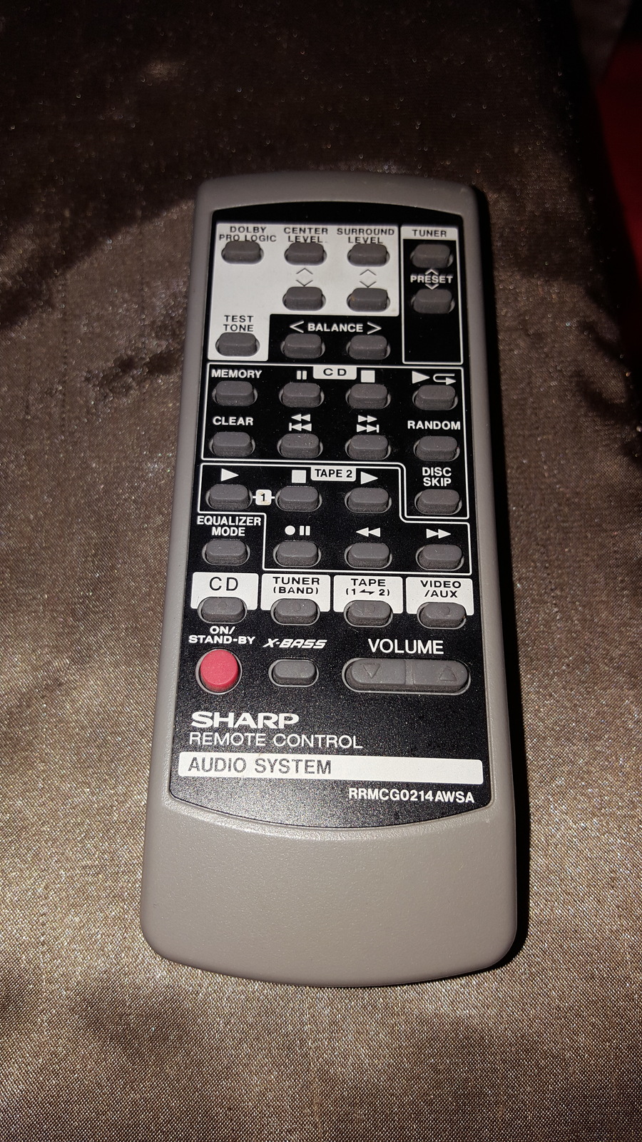 Genuine SHARP CD-PC3500 AUDIO Remote Control RRMCG0214AWSA - $18.00