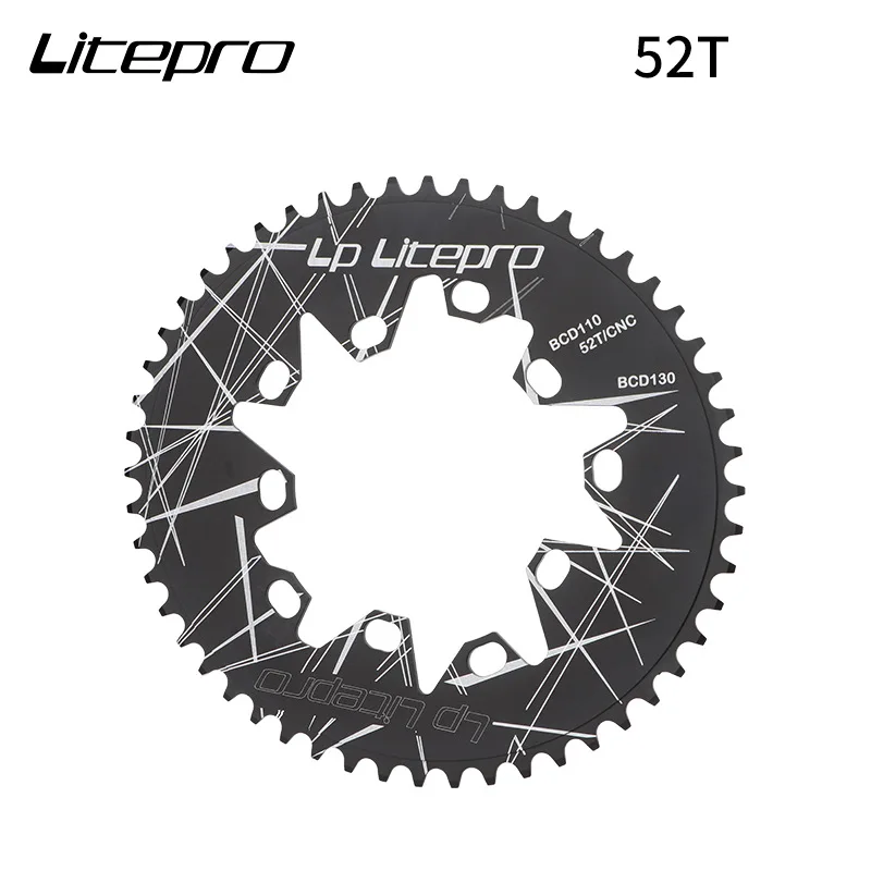 Litepro Oval Double BCD 110/130MM Chainring for  Folding Bike 52/54/56/58/60T Cr - £145.06 GBP