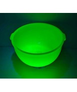 Antique McKee Glass Jadeite Uranium Glass Mixing Bowl Sunbeam Mixmaster 9&quot; - $70.09