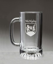 McNulty Irish Coat of Arms Glass Beer Mug (Sand Etched) - £22.63 GBP