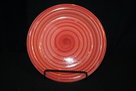 Philippe Richard red SWIRL hand-painted &amp;crafted 10 1/2&quot; Dinner Plate-re... - $49.95