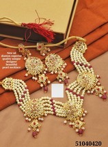 Kundan Rajwadi Mala Haar Necklace Earrings Jewelry Set New Latest Desings A14 - £18.72 GBP