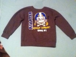 Boy-Size 5T-Garanimals sweater-skeleton head-Football gray long sleeve - £6.48 GBP