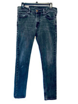 Hollister California Mens Size 30x30 Gray Whiskered Skinny Leg 5 Pocket Jeans - £17.27 GBP
