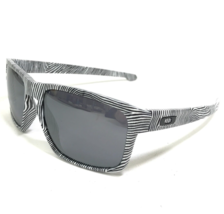 Oakley Sunglasses Sliver OO9262-15 Fingerprint Black White Zebra Print Gray Lens - £223.34 GBP