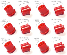 12pc BTO Newly Made Aurora AFX Magnatraction HO Slot Car Rear Wheels 8719 RED - £4.76 GBP