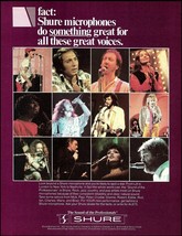 Shure Microphones 1976 ad Mick Jagger Robert Plant Rod Stewart Brian Wilson - £3.30 GBP