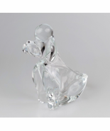 Vannes Le Chatel crystal poodle dish French vintage glass dog figurine F... - $64.98 CAD