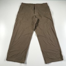 Ermenegildo Zegna Pantaloni Uomo 38 Marrone Kaki Chino Cotone Largo Rela... - $27.68