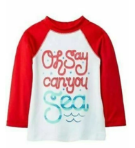 Girl Swim Rashguard T-Shirt &quot;Oh Say Can You Sea&quot; 9M - Cat &amp; Jack - $0.99