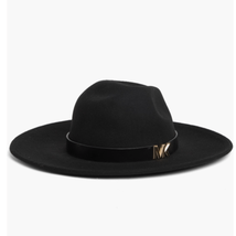 Michael Kors MK Band Bolero Wide Brim Hat, Small/Medium Black, NWT - £73.99 GBP