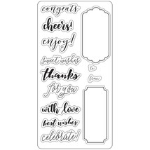 Fiskars Lia Griffith 4x8 Inch Clear Stamps, Happy Mail - $7.50+